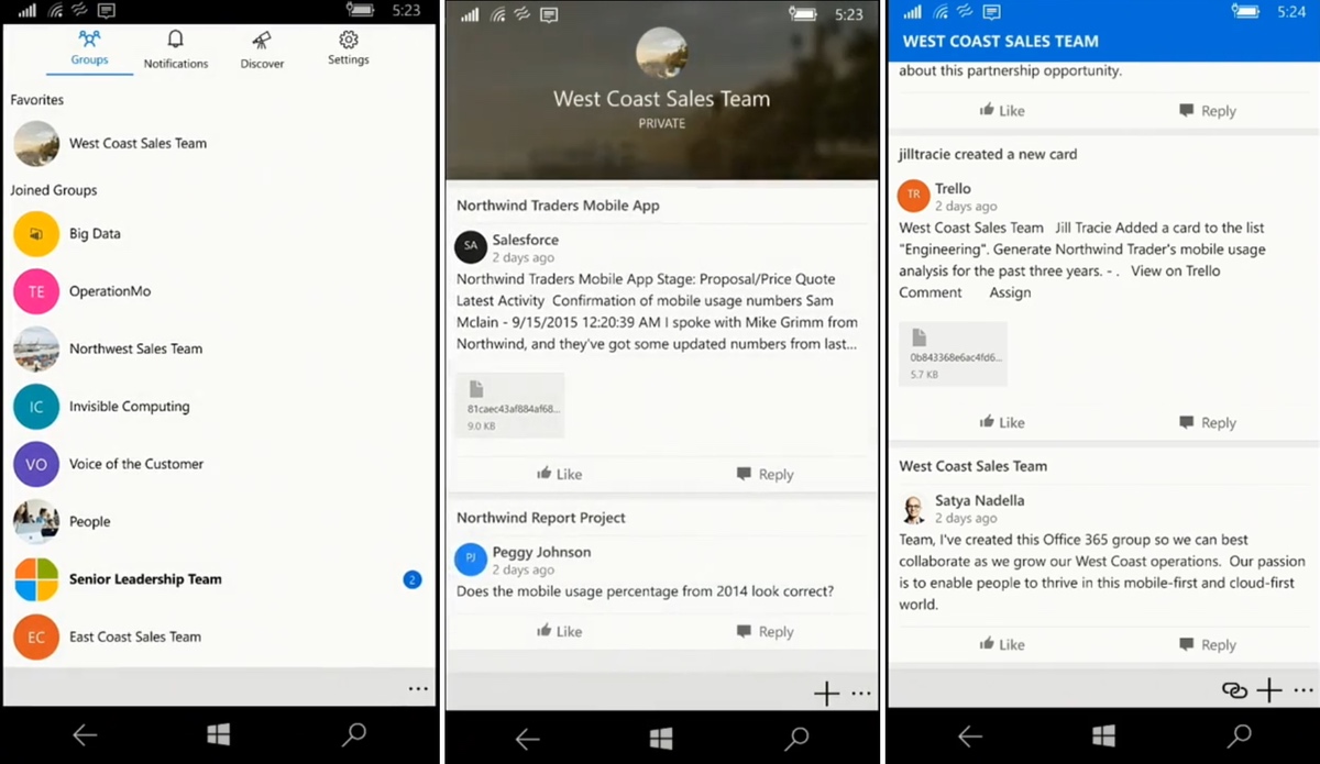 Outlook Groups App For Windows Phone (2015)